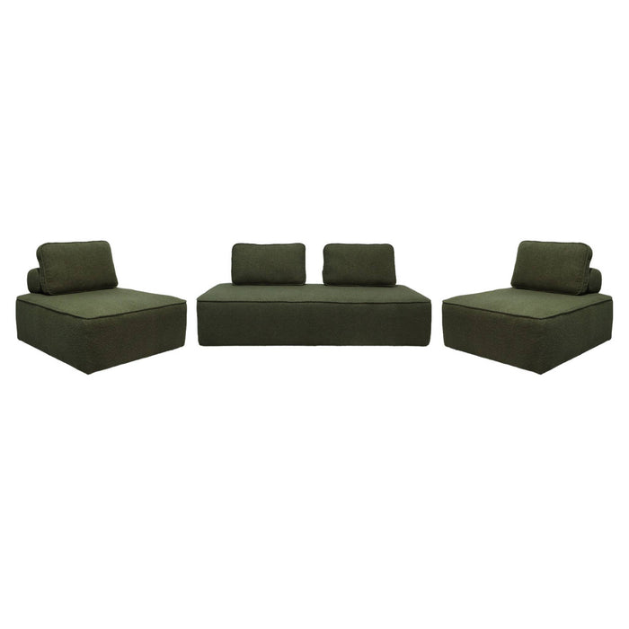 sweeek - Set van fauteuils voor modulaire bank 4 zitplaatsen bouclé