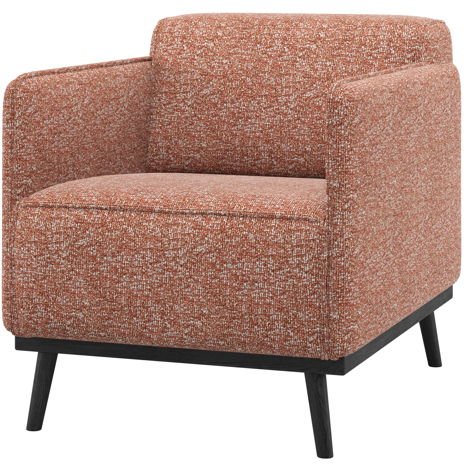 WOOOD Statement Fauteuil Met Arm - Polyester - Lichtbruin Melange