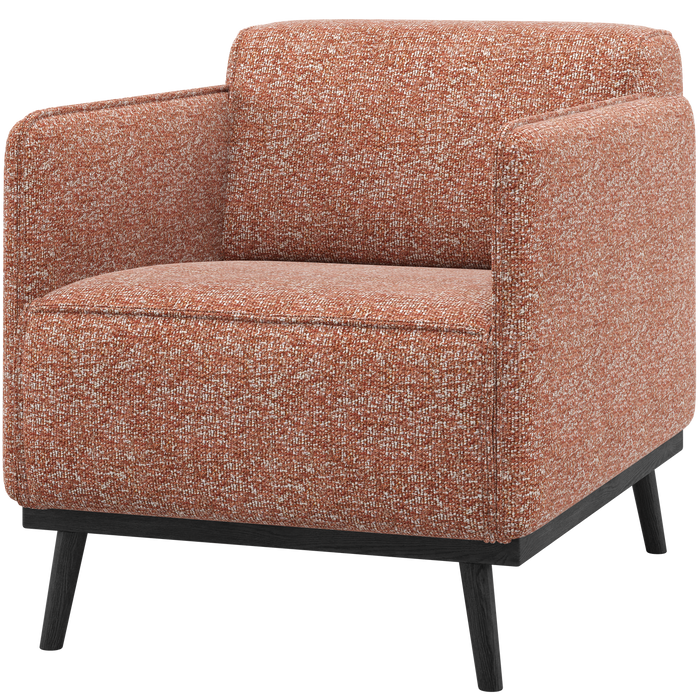 WOOOD Statement Fauteuil Met Arm - Polyester - Lichtbruin Melange