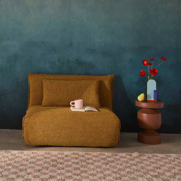 sweeek - Uitklapbare fauteuil boucléstof 1 plaats