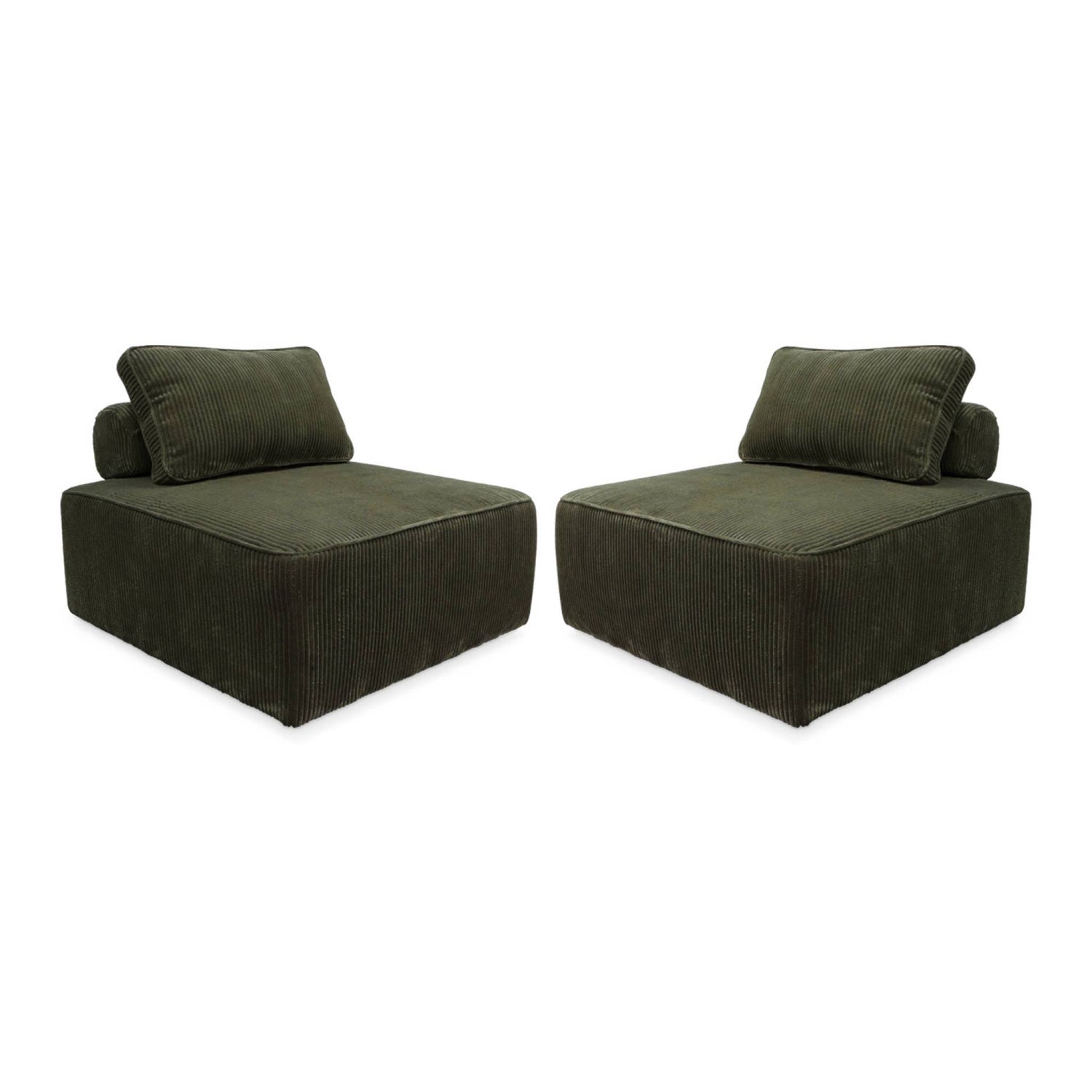 sweeek - Fauteuils corduroy 1 zitplaats (set van 2)
