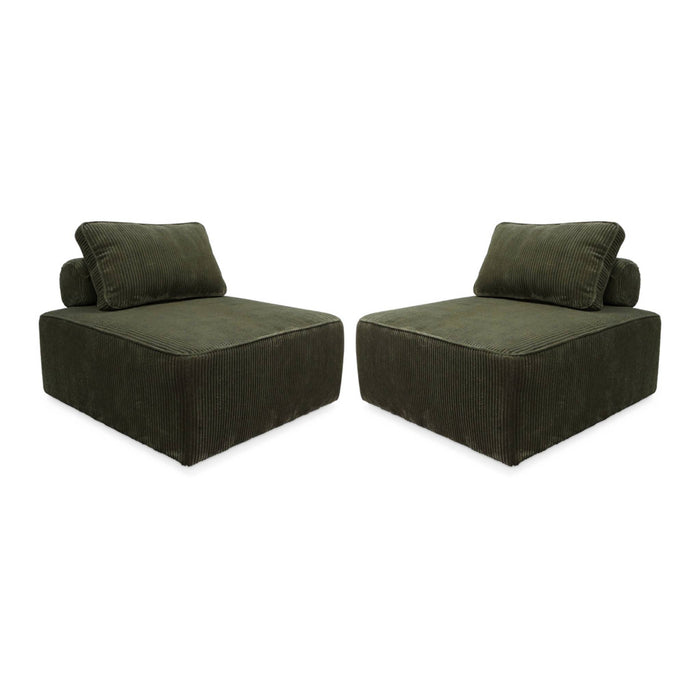 sweeek - Fauteuils corduroy 1 zitplaats (set van 2)