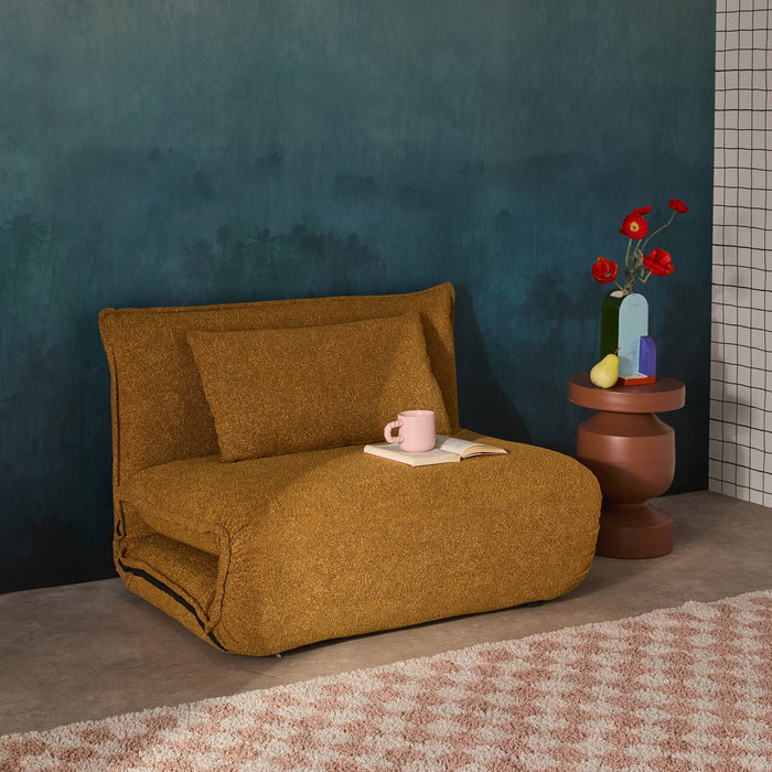 sweeek - Uitklapbare fauteuil boucléstof 1 plaats