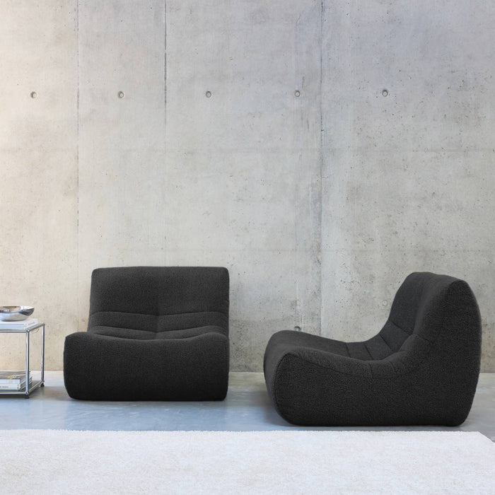 sweeek - Fauteuils boucléstof Sokol 1 zitplaats (set van 2)