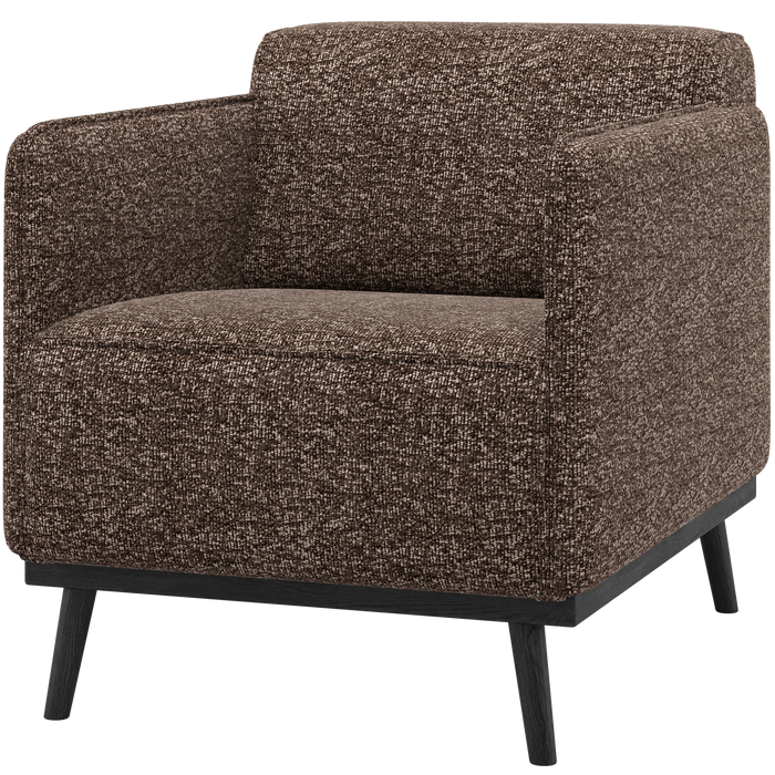 WOOOD Statement Fauteuil Met Arm - Polyester - Bruin Melange