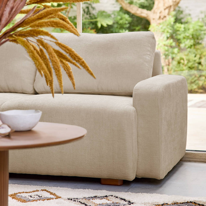 sweeek - Hoekbank links 3 zitplaatsen stof