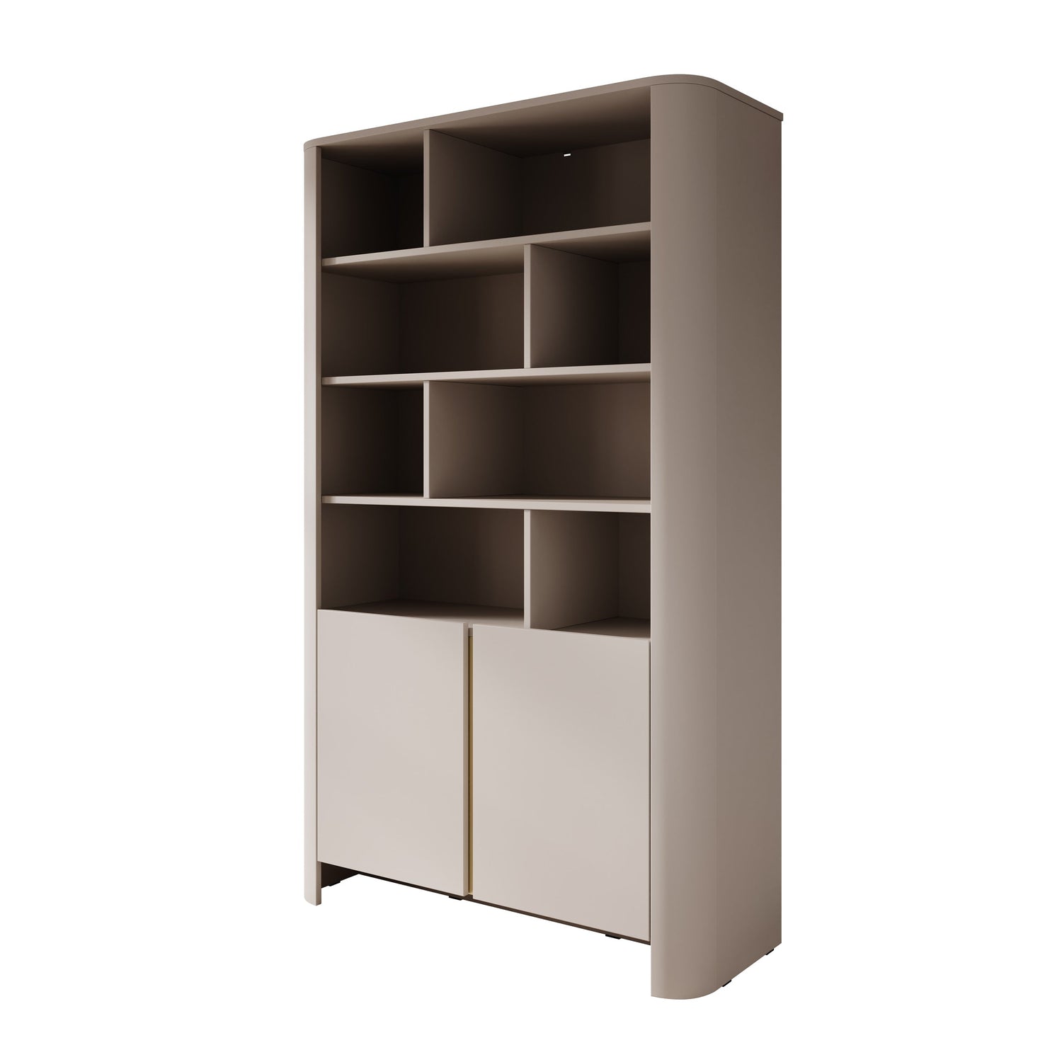 Meubella - Barbados - Boekenkast - Beige - 103x39x170 cm