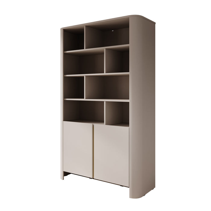Meubella - Barbados - Boekenkast - Beige - 103x39x170 cm