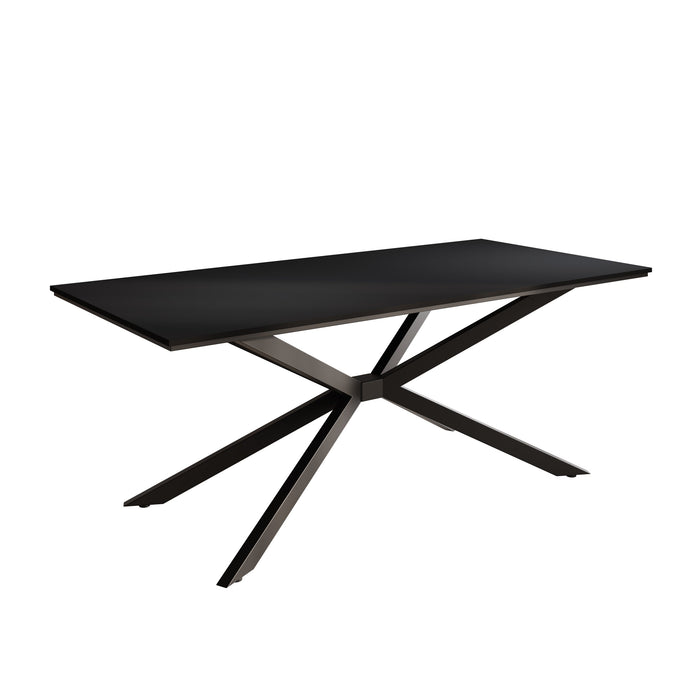 Meubella - Eetkamertafel Faithley - Zwart - 190 cm