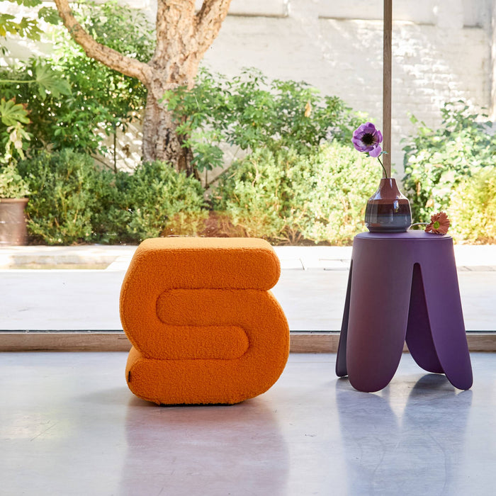 sweeek - Designpoef boucléstof 1 plaats