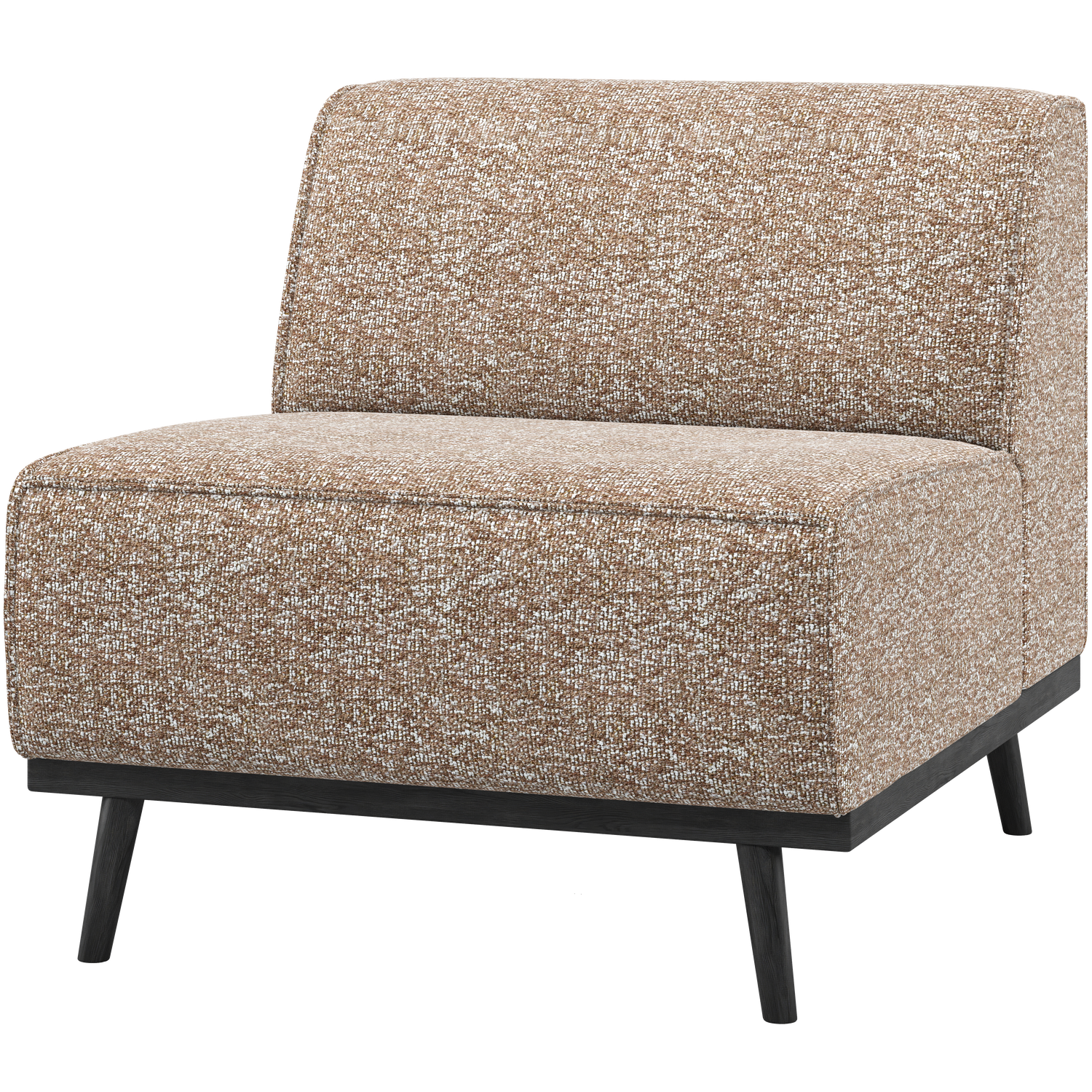 WOOOD Statement 1-Zits Element Bank - Polyester - Lichtbruin Melange