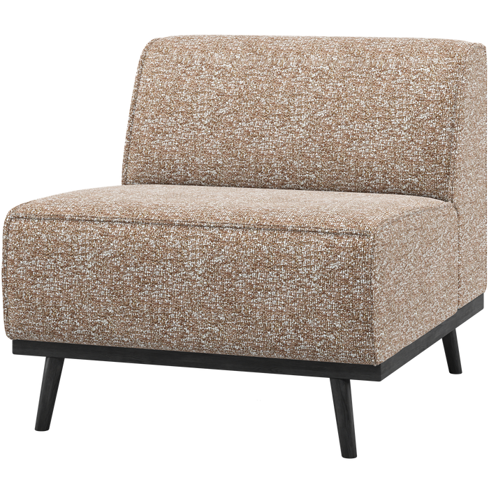 WOOOD Statement 1-Zits Element Bank - Polyester - Lichtbruin Melange