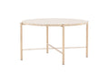 Fjôrd - Salontafel Beige Metaal - 70x70x40cm - Sandhamn