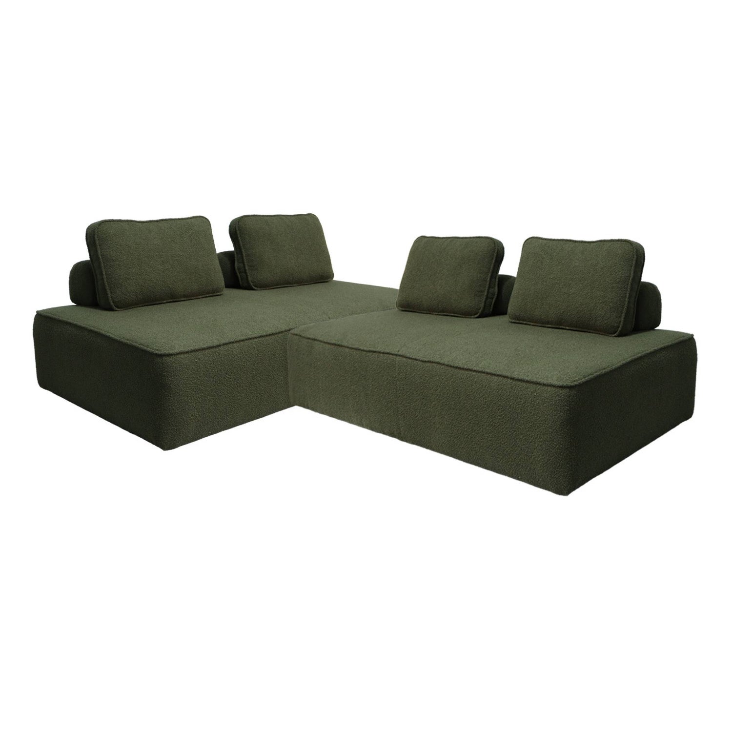 sweeek - Set van 2 fauteuils met elk 2 zitplaatsen voor modulaire bank