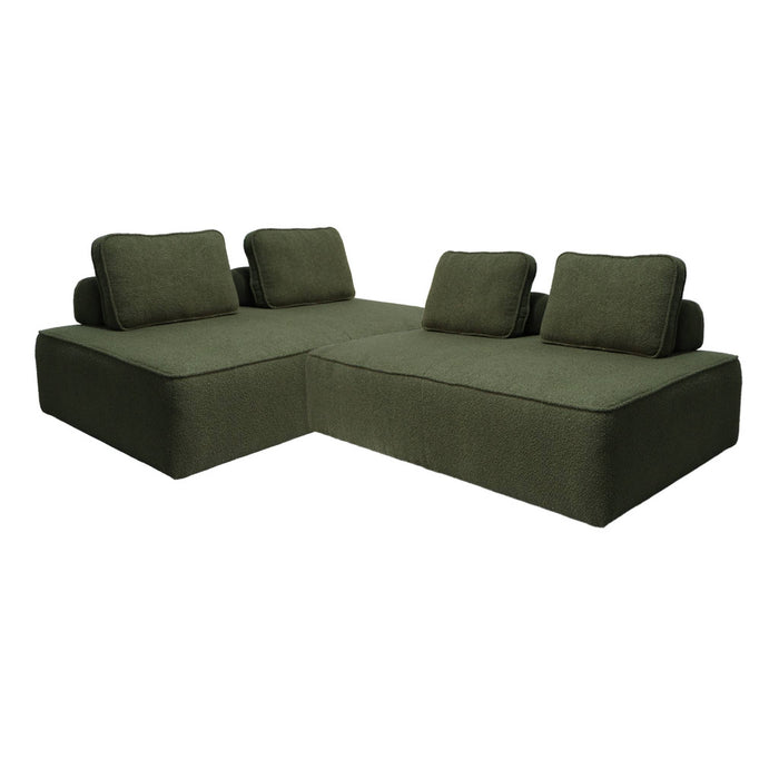 sweeek - Set van 2 fauteuils met elk 2 zitplaatsen voor modulaire bank