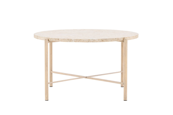 Fjôrd - Salontafel Beige Metaal - 70x70x40cm - Sandhamn