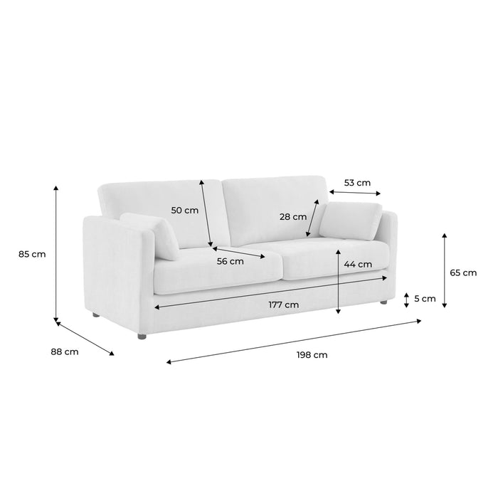 sweeek - Stoffen hoes voor driezits slaapbank Neo