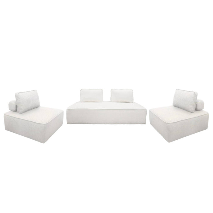 sweeek - Set van fauteuils voor modulaire bank 4 zitplaatsen bouclé