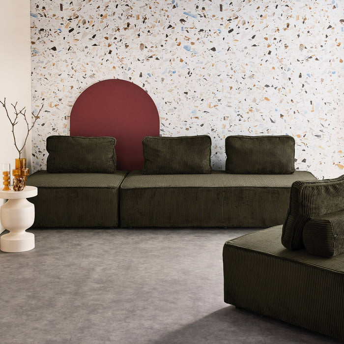 sweeek - Set van fauteuils voor modulaire bank 4 zitplaatsen corduroy