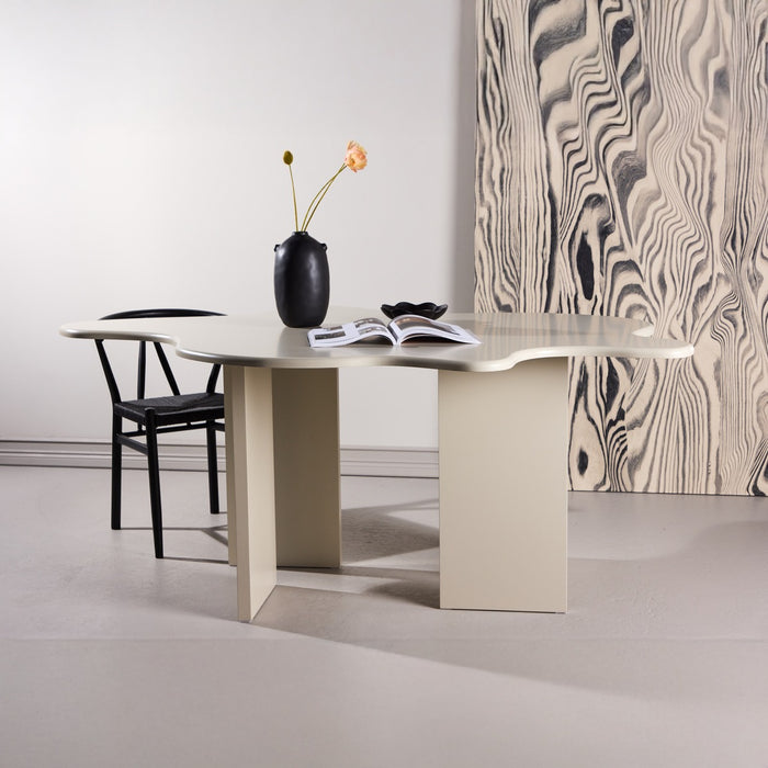 Fjôrd - Eettafel Beige - 190x123x76cm - Flower