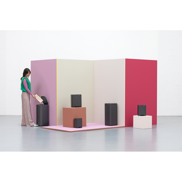 Bo Pedaalemmer 7L, kunststof binnenemmer - Mineral Infinite Grey