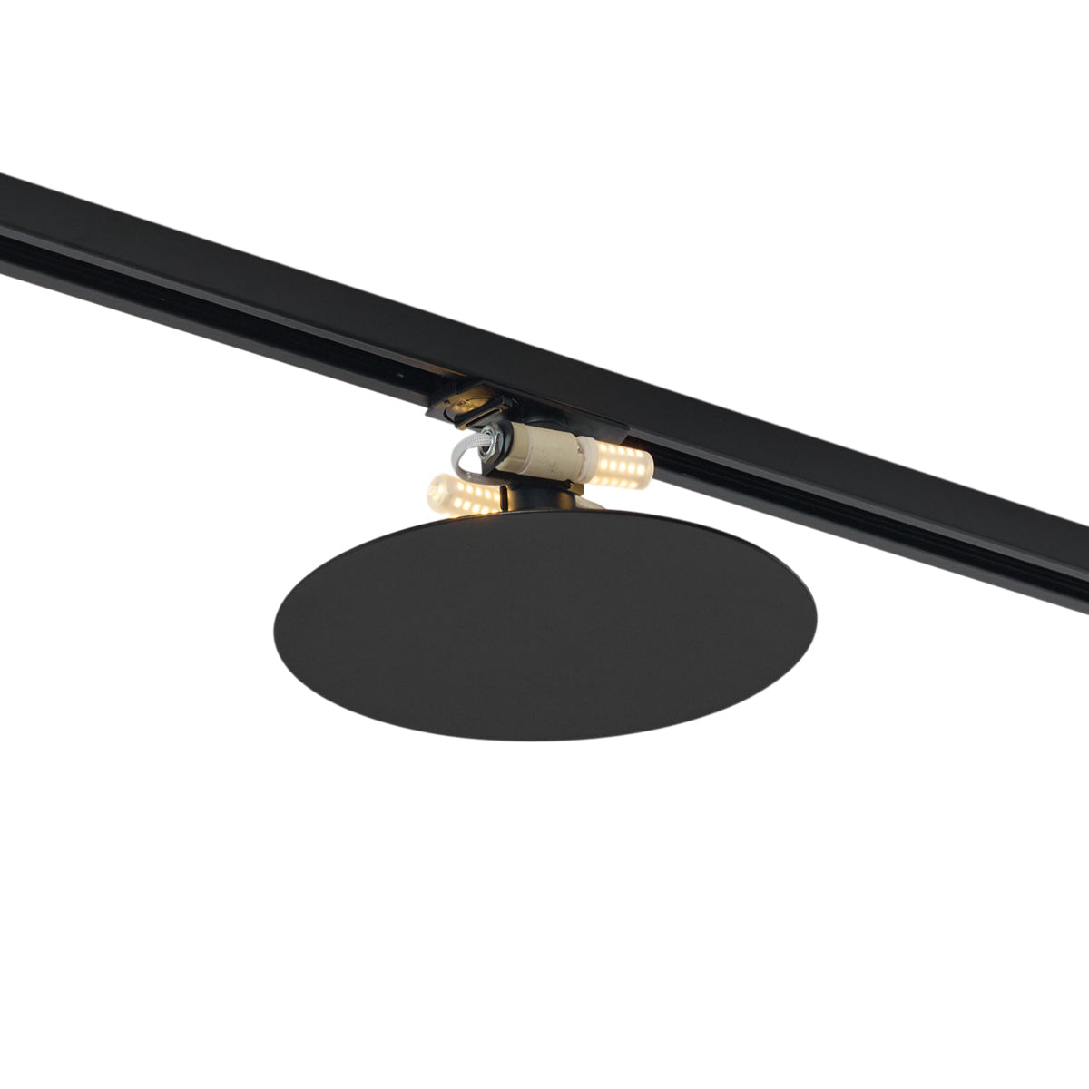 QAZQA Moderne plafondlamp zwart voor railsysteem 1-fase 2-lichts -