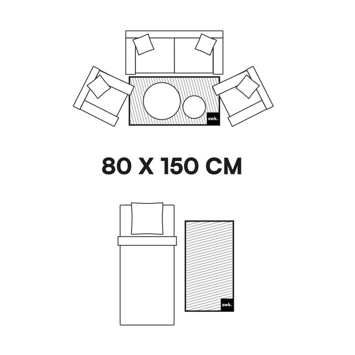 sweeek - Binnentapijt met motief in crème kleur