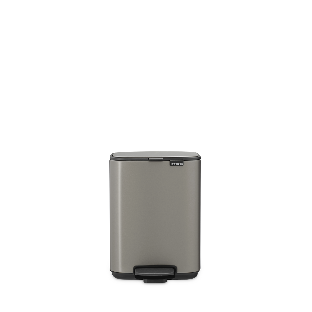 Brabantia Bo Pedaalemmer 4L, kunststof binnenemmer - Platinum