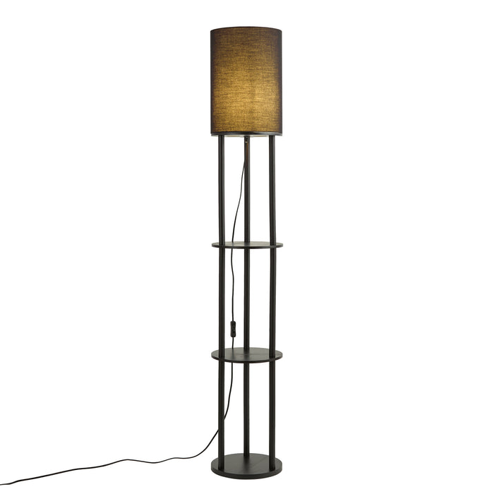 QAZQA Moderne vloerlamp zwart - Stojon
