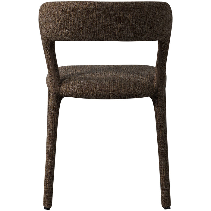 WOOOD Noble Eetkamerstoelen - Polyester - Warm Bruin - Set van 2