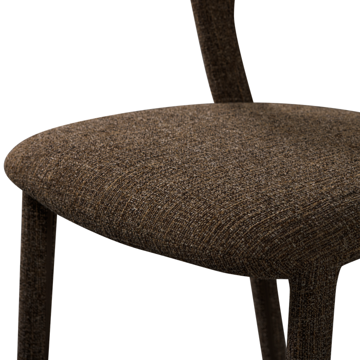 WOOOD Noble Eetkamerstoelen - Polyester - Warm Bruin - Set van 2