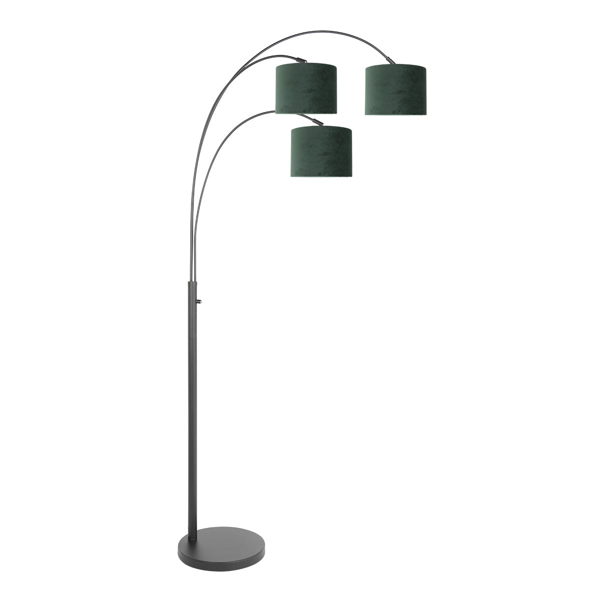 Steinhauer - vloerlamp - Sparkled Light - zwart - metaal velours stof