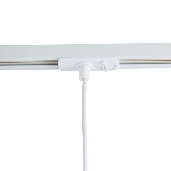 QAZQA Moderne hanglamp beige met wit voor railsysteem 1-fase - Iconic
