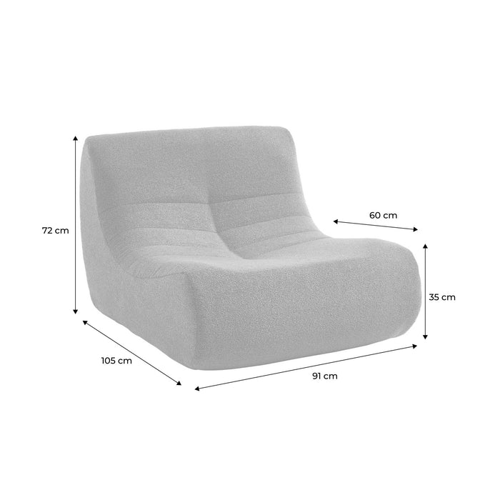 sweeek - Fauteuils boucléstof Sokol 1 zitplaats (set van 3)