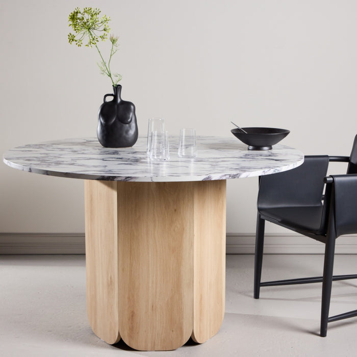 Fjôrd - Eettafel Rond - Lichtgrijs - 120x120x75cm - Tekla