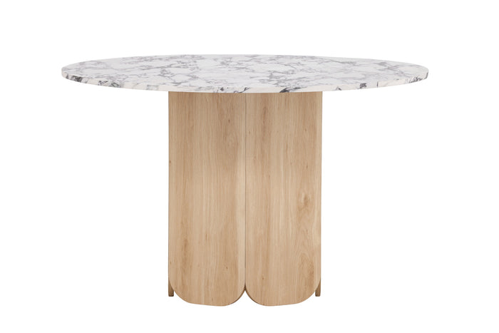 Fjôrd - Eettafel Rond - Lichtgrijs - 120x120x75cm - Tekla