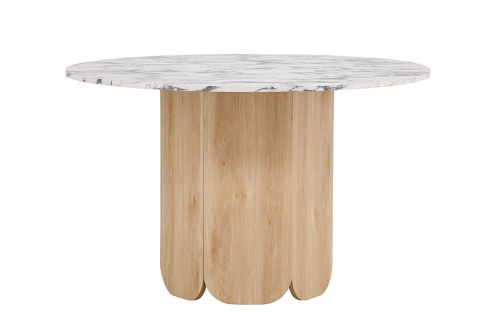 Fjôrd - Eettafel Rond - Lichtgrijs - 120x120x75cm - Tekla