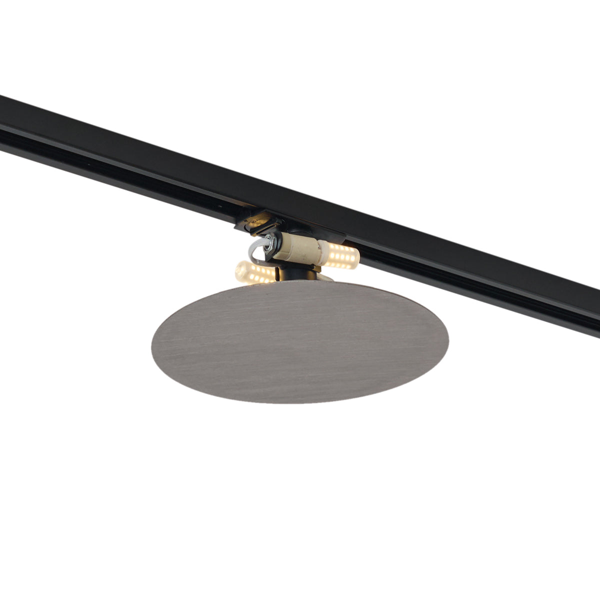 QAZQA Moderne plafondlamp gunmetal voor railsysteem 1-fase 2-lichts -