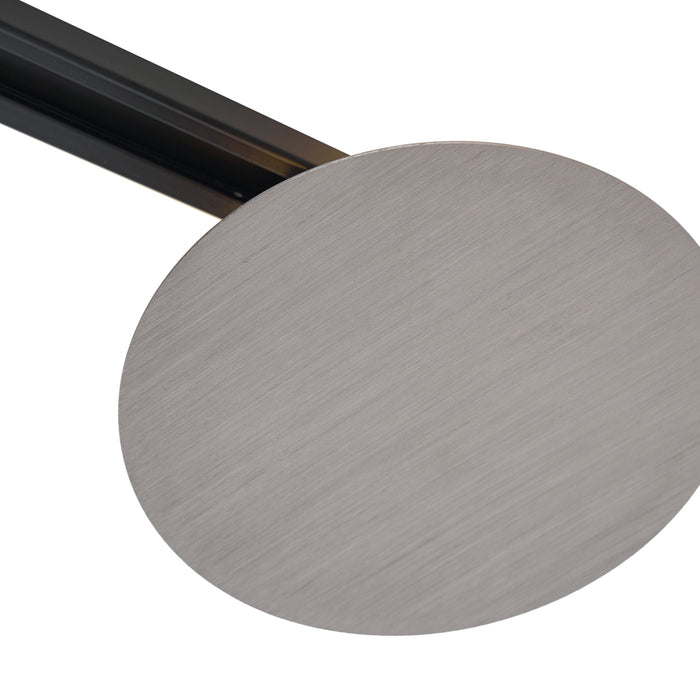 QAZQA Moderne plafondlamp gunmetal voor railsysteem 1-fase 2-lichts -