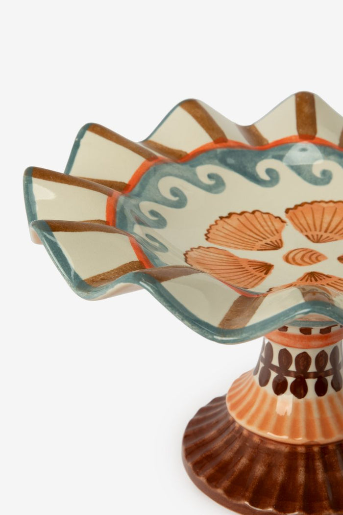 Sissy-Boy Multicolour ruffle schaal met schelpen