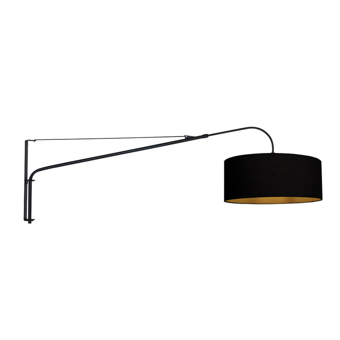 Steinhauer - Wandlamp Zwart|Goud Linnen - 145x50x40cm - Elegant Classy