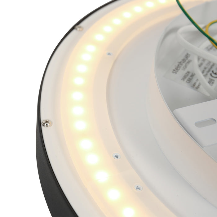 Steinhauer - Plafondlamp Zwart Metaal|Kunststof - 50x50x7cm - Flady