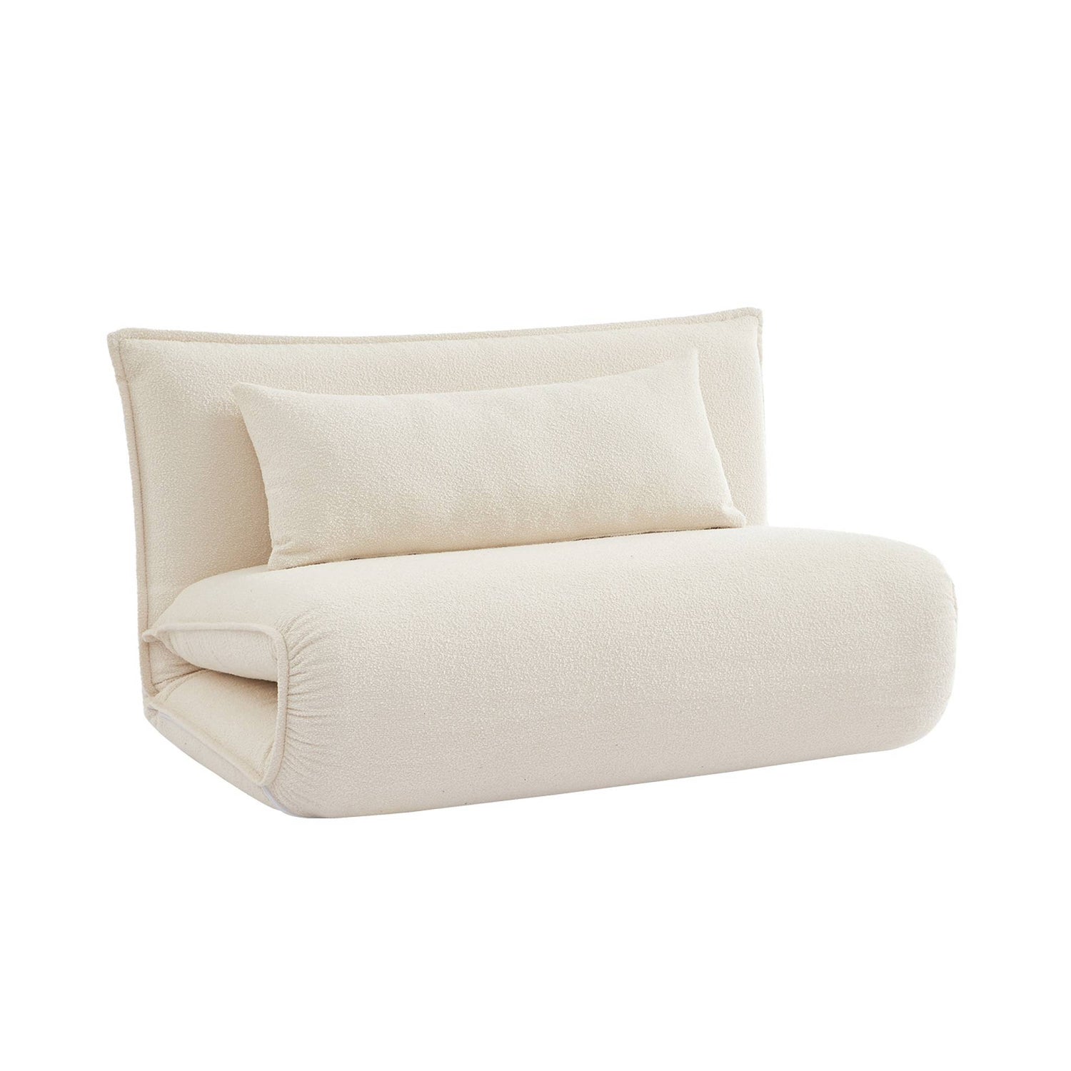 sweeek - Uitklapbare fauteuil boucléstof 2 plaatsen