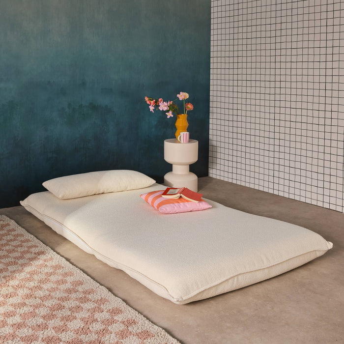 sweeek - Uitklapbare fauteuil boucléstof 2 plaatsen