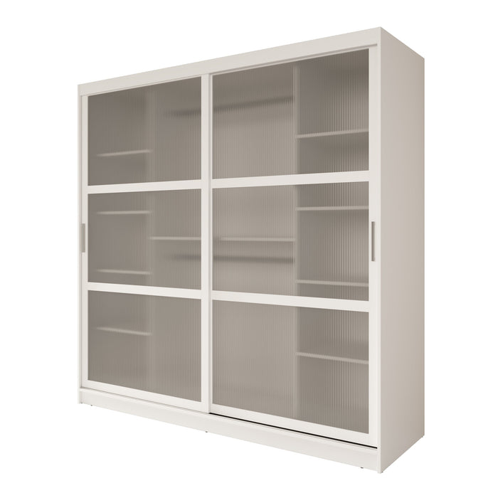 Meubella - Kledingkast Fessaro - Wit - 200 cm