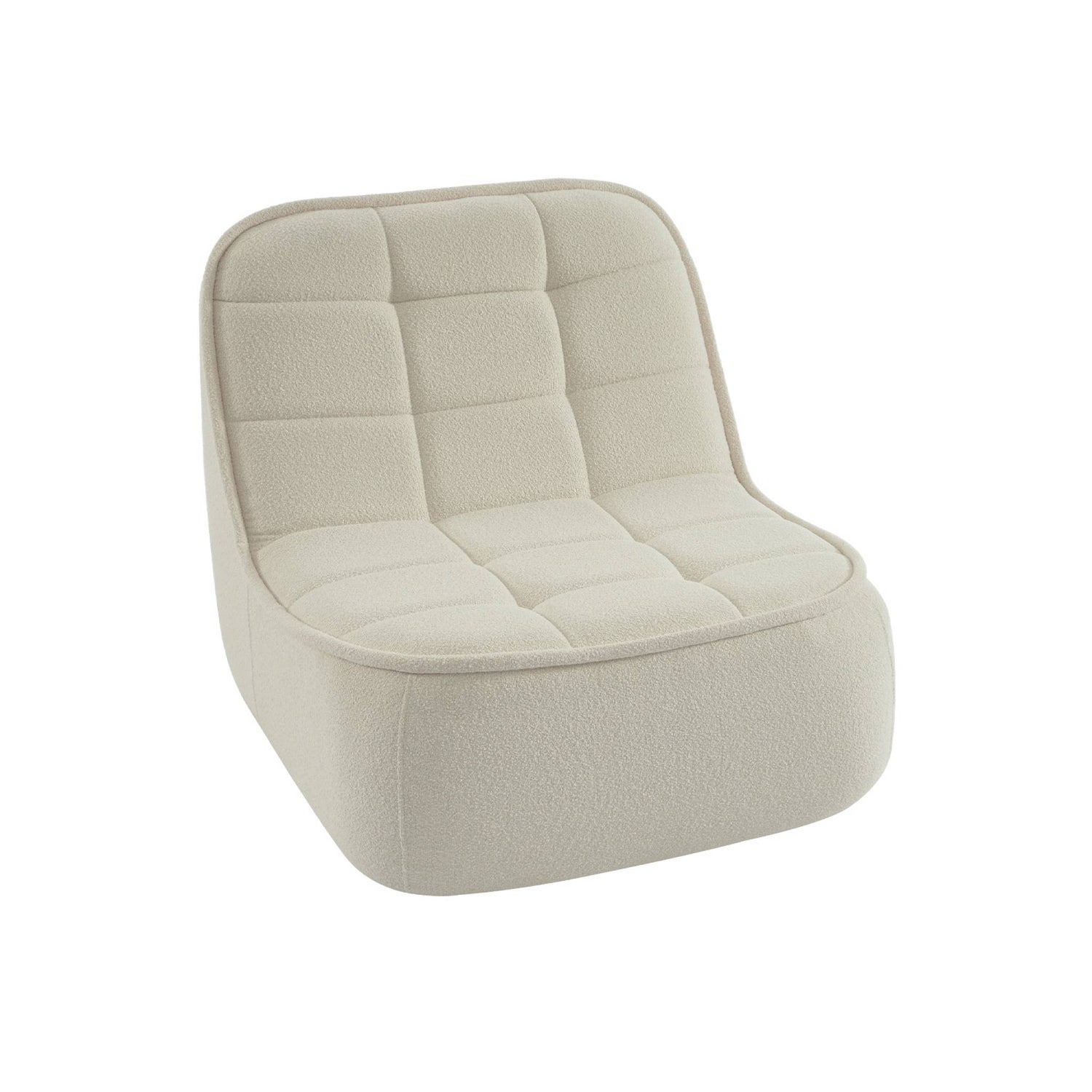 sweeek - Fauteuil bouclé stof 1 zitplaats