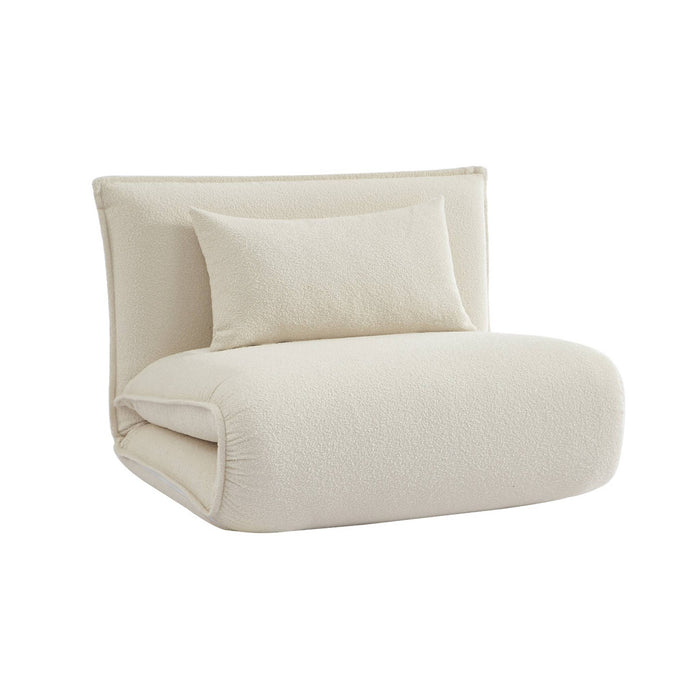 sweeek - Uitklapbare fauteuil boucléstof 1 plaats