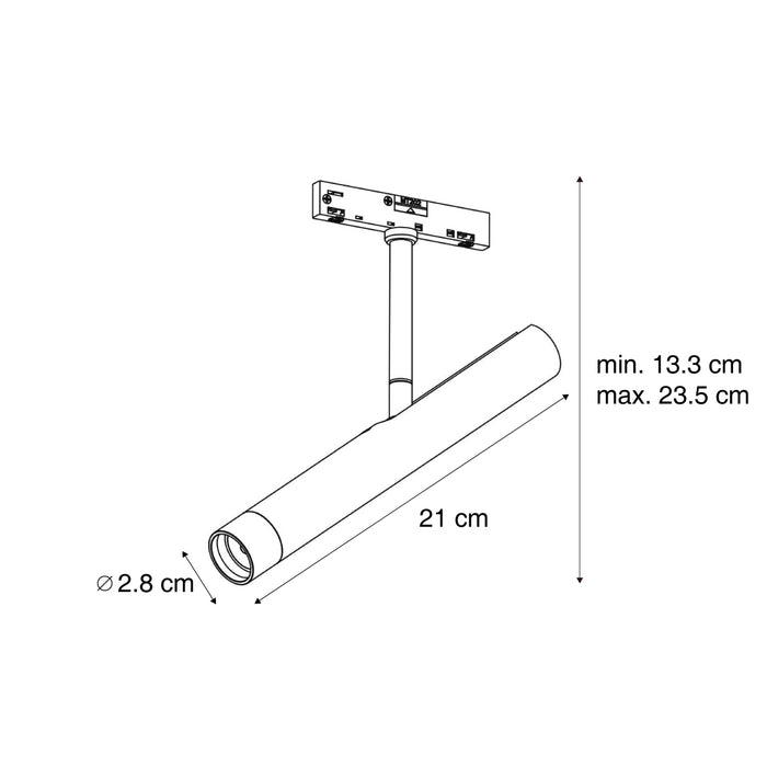 QAZQA Moderne spot wit voor railsysteem 1-fase - Slimline Avery