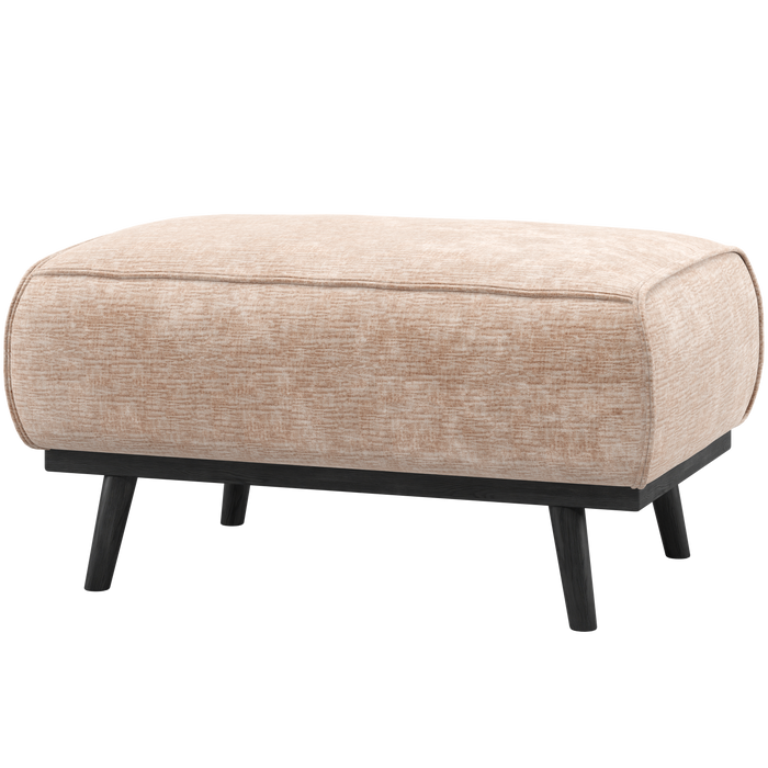 WOOOD Statement Hocker - Chennile - Velvet Naturel - 40x80x55