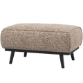 WOOOD Statement Hocker - Polyester - Lichtbruin Melange - 40x80x55